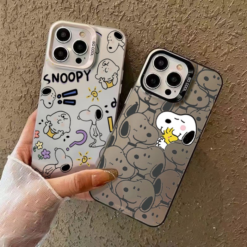 สําหรับ Samsung S26 S24 S23 S22 S21 S25 Plus S25 S24 Ultra S23 S24 S25 S21 S20 FE การ์ตูน Snoopies line Matte กันกระแทกเคสโทรศัพท์ ราคา ถูกที่สุด ดีลบีเคเค แกลเลอรีภาพที่ 8