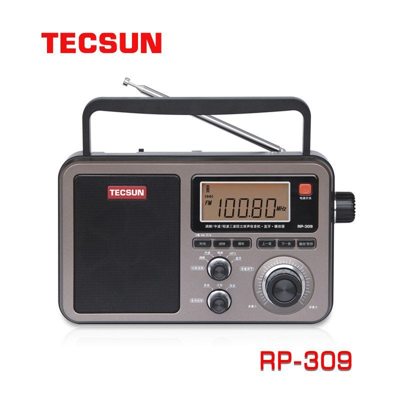 Tecsun/Tecsun RP-309 วิทยุถอดรหัสดิจิตอล DSP แบบพกพา/ลําโพงบลูทูธ/เครื่องเล่นดิจิตอล