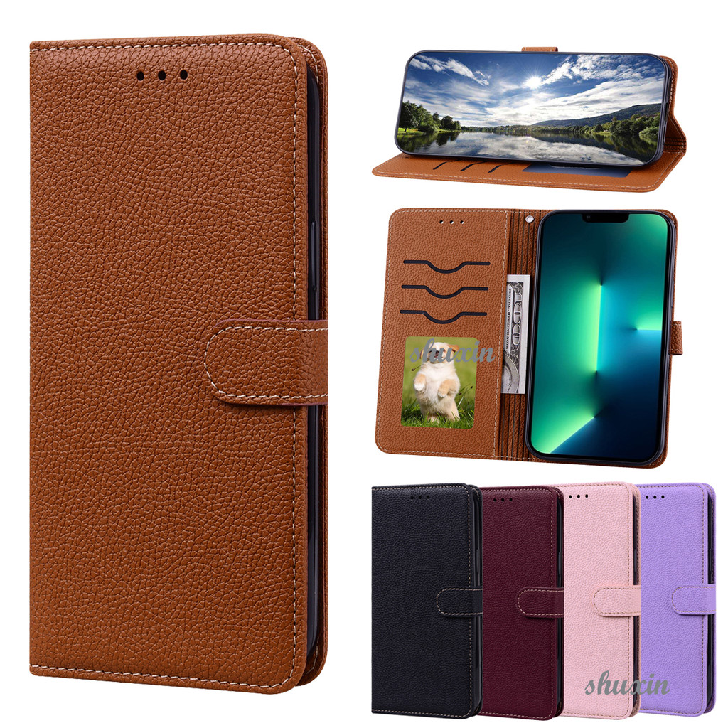 กันกระแทกกระเป๋าสตางค์หนังสําหรับ Xiaomi Redmi 12 13 12S 15 15C A5 14C 13C A3 A3X หมายเหตุ 13 14S 14 PRO + หมายเหตุ 15 Pro + Plus สีทึบป้องกันปลอกพร้อมช่องใส่การ์ด