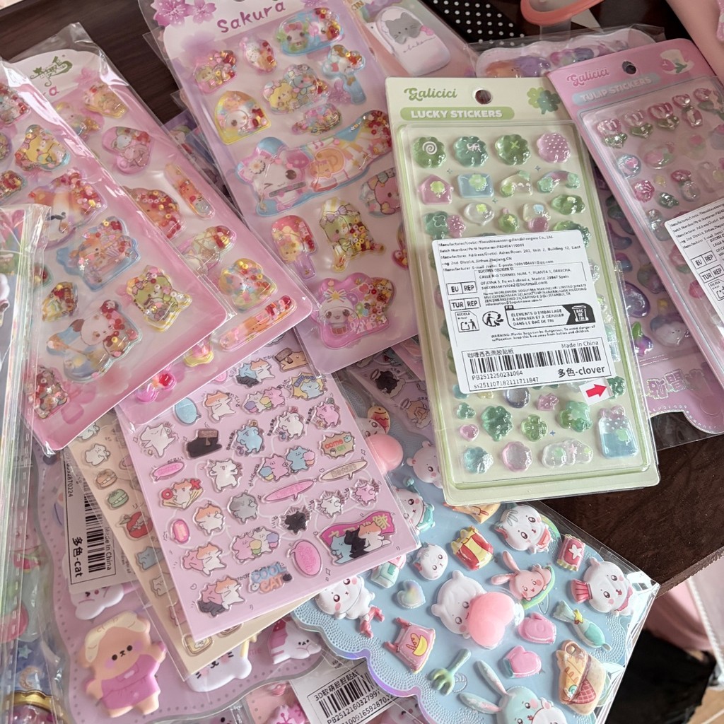 ขายใหญ่ สุ่มเลือก 3D สติ๊กเกอร์น่ารัก สติ๊กเกอร์ก้นนุ่มรูปสัตว์
