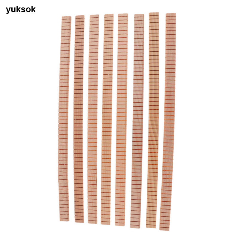 [yuksok] 8 ชิ้น Spruce Guitar Binding Purfling Strip Edge Guitar Trim Inlay Parts