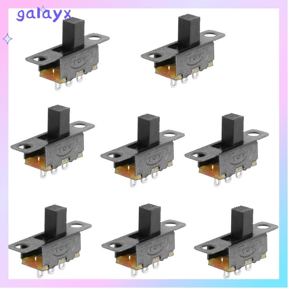 GALAYX 8 ชิ้นสวิตช์สไลด์, 3 ขา 2 ตําแหน่ง DC 50V 0.5A Micro Mini Toggle Switch, แผง Mount 6 มม.SS12F