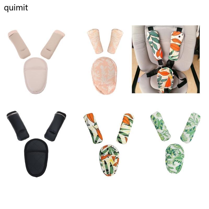 Baby Seat Belt Shoulder Pad Set 3 Pads Seat Belt Pads Universal Car Seat Belt