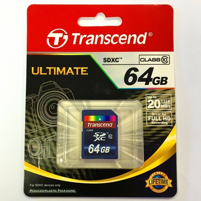 การ์ด SD Transcend/Transcend ใหม่ล่าสุด 64GB Navigator การ์ด SDHC C10 SD64G การ์ด SD กล้อง 64GD