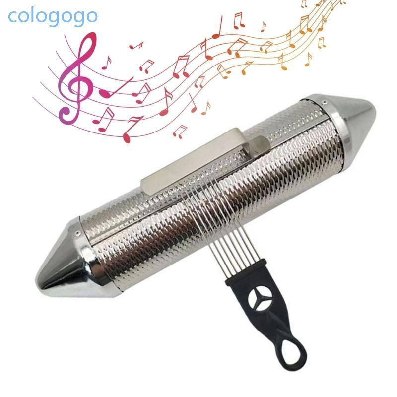 COLO Guiro Instrument พร้อม Scraper Metal Guiro Shaker Shaker เครื่องดนตรี