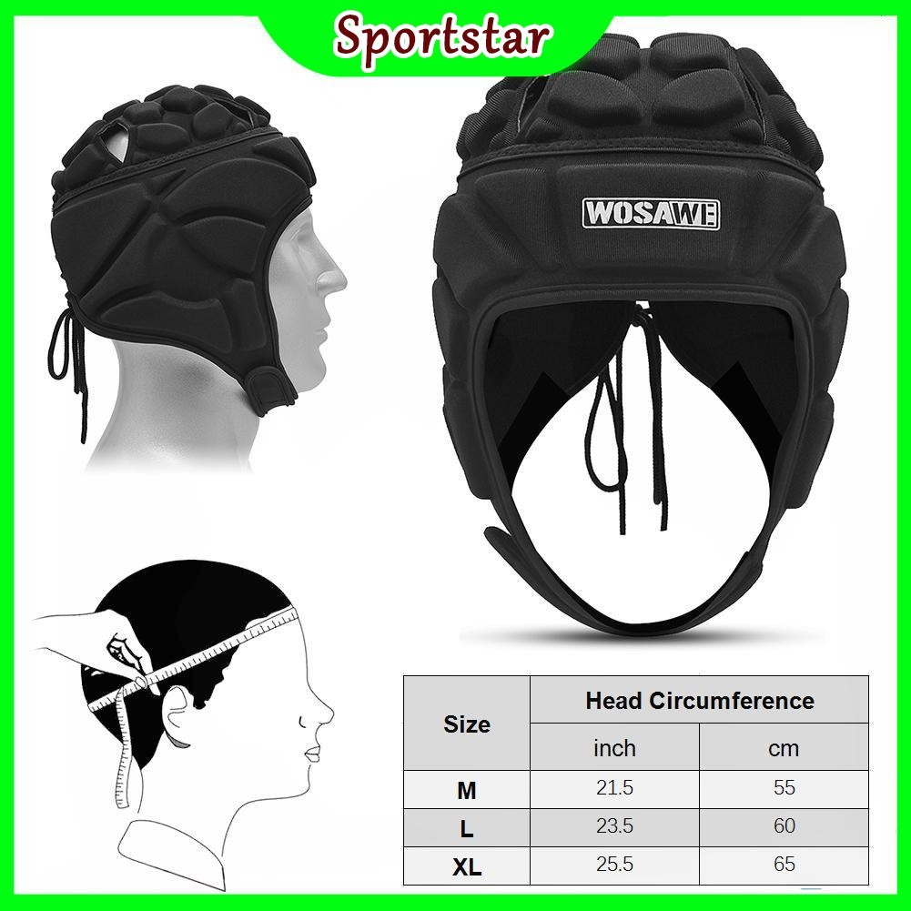 sportsstar.th Lixada Rugby Headguard หมวกกันน็อคฟุตบอลฟุตบอลแบบปรับได้สำหรับ