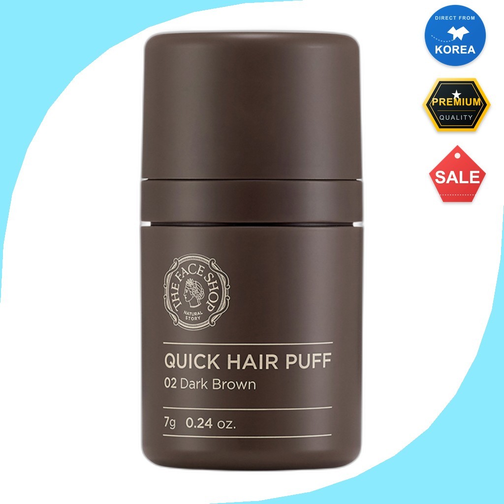 [THE FACE SHOP] Quick Hair Puff 02 Dark Brown 7g / ของแท้เกาหลี / แฮร์พัฟปิดผมหงอก / ราคาคุ้มค่า by Studio Seoul