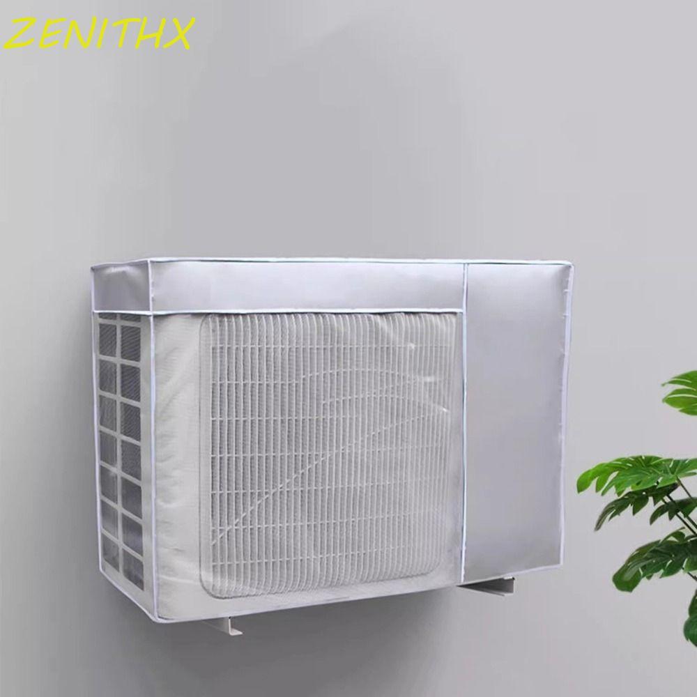 ZENITHX ฝาครอบเครื่องปรับอากาศกลางแจ้ง, ผ้า Oxford กันน้ํา Air Conditioner ครีมกันแดด, Anti-Snow กันฝน Silver Coated AC ภายนอกหน่วยฝาครอบป้องกันฤดูหนาว/ฤดูร้อน