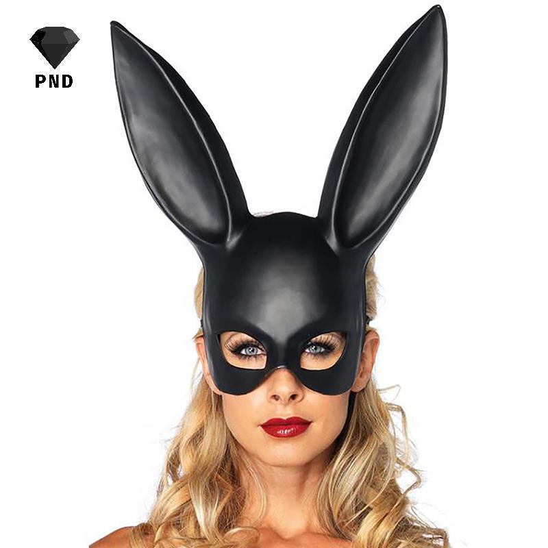 PND 1 ชิ้นเซ็กซี่คอสเพลย์ PVC กระต่ายหน้ากากผู้หญิงฮาโลวีน Masquerade แฟนซีปาร์ตี้หน้ากาก raoog