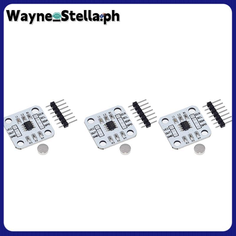 Wayne_Stella3 ชิ้น AS5600 Encoder 12 บิตแม่เหล็กเหนี่ยวนํามุมวัดเซนเซอร์โมดูลส่วนประกอบอิเล็กทรอนิกส