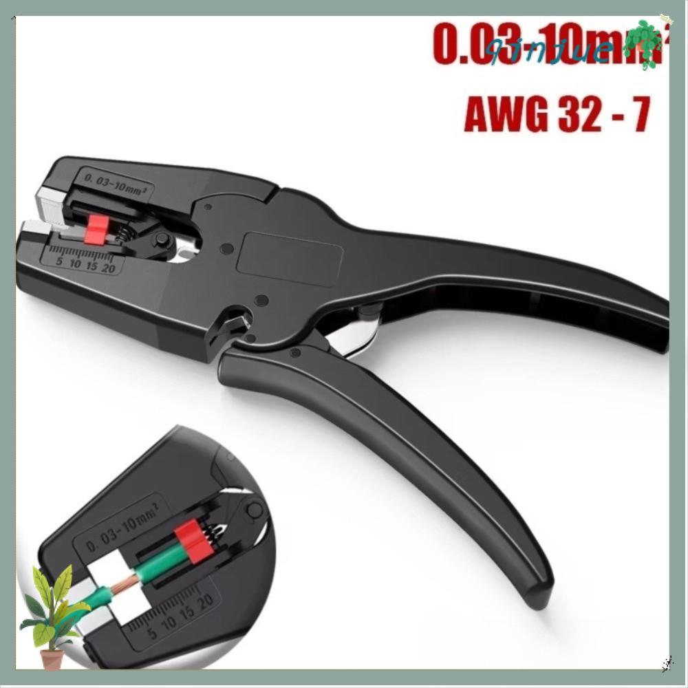 QINJUE คีมลวด,มินิแบบพกพาอัตโนมัติลวด Stripper คุณภาพสูง 32-7AWG Heavy Duty 2 in 1 คีมปอกสายไฟสําหรั