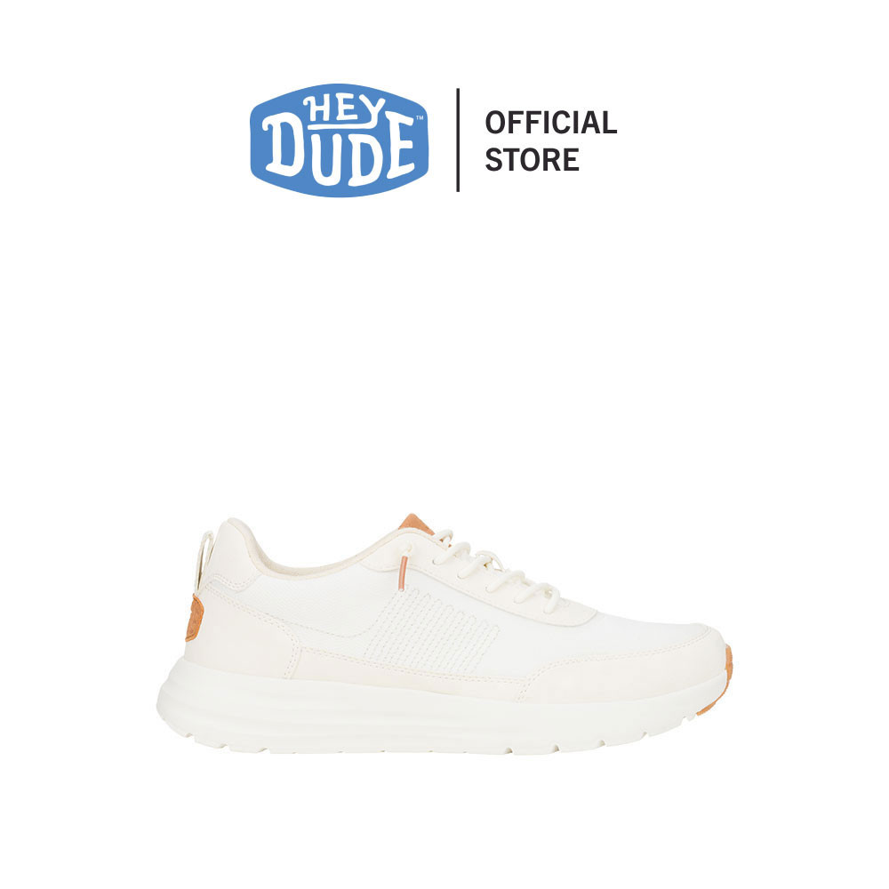 HEYDUDE รองเท้าผ้าใบผู้ชาย SIROCCO ALTA M ESSENTIALS รุ่น 42041- 143 - WHITE/WHITE