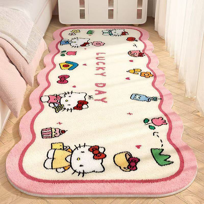 Kitty Cat Carpet Cute Bedside Carpet Bedroom Thickened Cashmere Floor Mat ZWIC