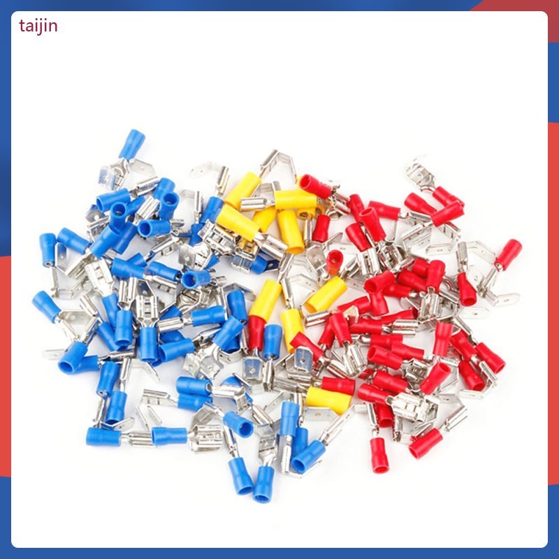 Crimp Connectors สําหรับสายไฟ Inline Spade Cable End Crimps รถยนต์ลวดหญิง taijin