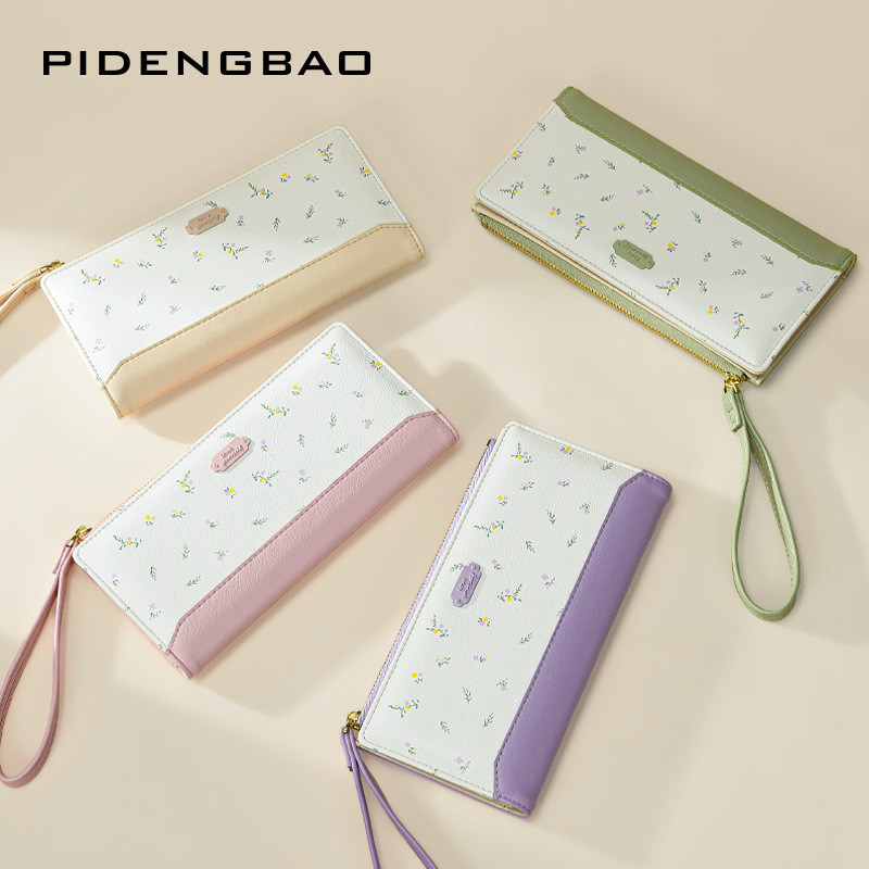 2025 High-End Light-Colored Ladies Long Wallet Multi-Card Slot Girls คลัทช์ความจุขนาดใหญ่ 2026.3.19