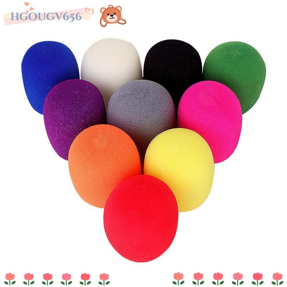 HGOUGVT 10PCS ไมโครโฟนครอบคลุมโฟม,ที่มีสีสันโฟมไมโครโฟน,โฟมไมโครโฟนครอบคลุมReusableหนา Mic COVER DJ
