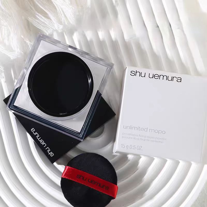((KE QI) 1 แป้งฝุ่น Shuuemura อิฐสีดําขนาดเล็กควบคุมน้ํามัน Feather Gauze แป้งฝุ่น Delicate Powder ค