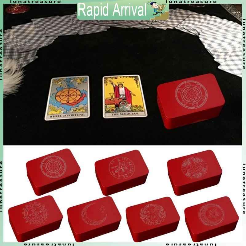 Lun Tarot Storage Box Organizer เครื่องประดับเหรียญเล่นกล่องการ์ด Candy Storage Can