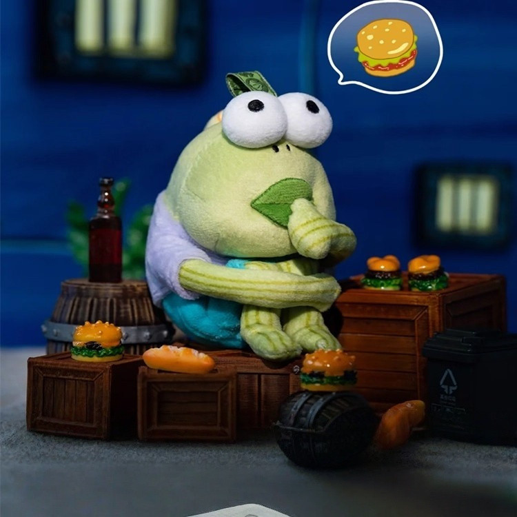 POP MART GONG SpongeBob ซีรีส์ Bikini Bottom กล่องสุ่ม พวงกุญแจขนนุ่ม ปลาแฟนซี ของแต่งกระเป๋า ราคา ถูกที่สุด ดีลบีเคเค แกลเลอรีภาพที่ 4