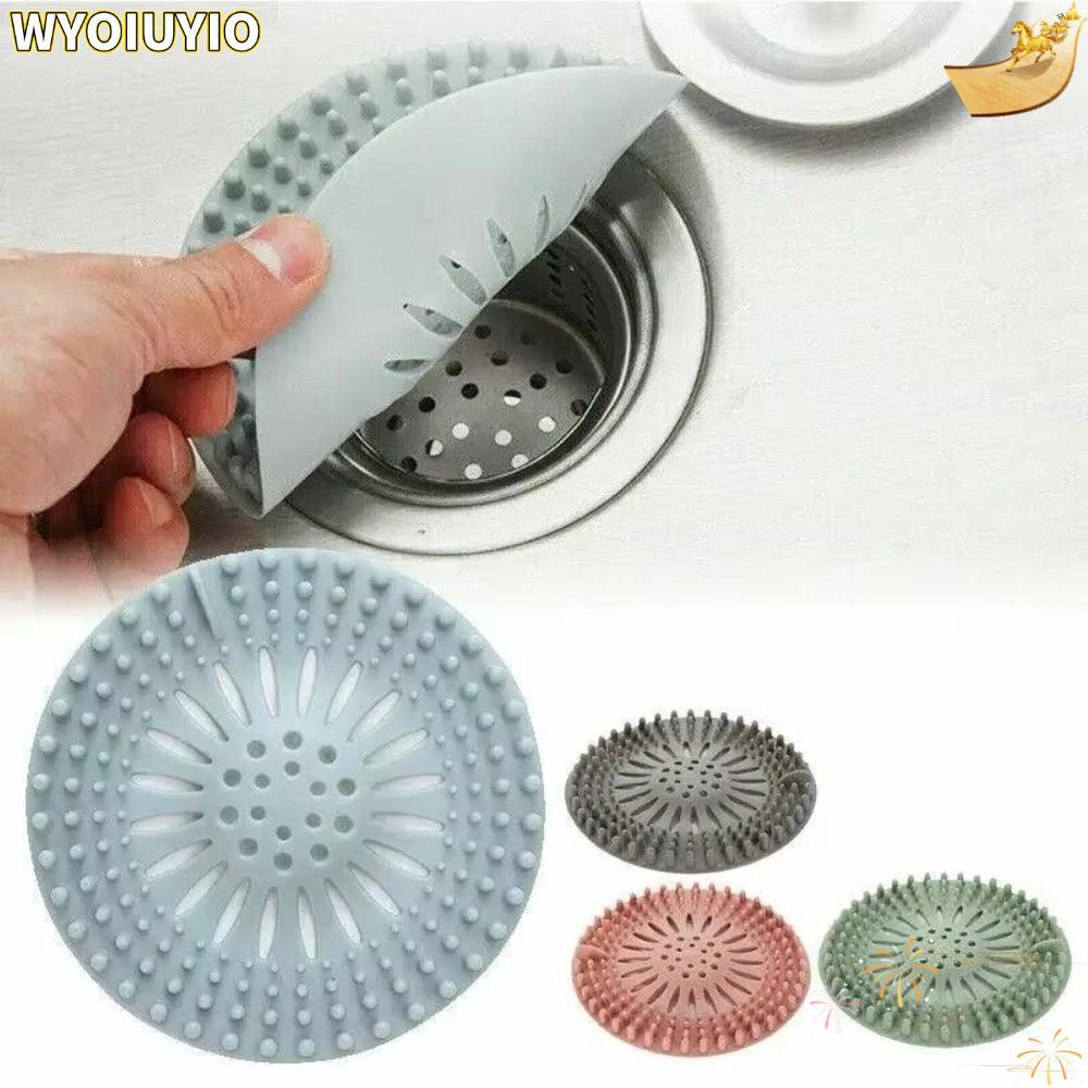 WYOIUYIO Hair Catcher ซิลิโคนอ่างล้างจานกรองทําความสะอาดง่าย ป้องกันอุดตัน ฝาครอบท่อระบายน้ําสําหรับห้องครัว
