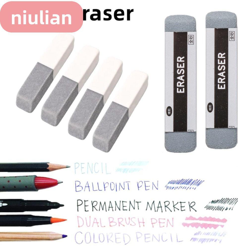 NIULIAN 1PCS Frosted Eraser, Matte Traceless Sand Eraser,Multi-functional Student Gift Dual-use ยางล