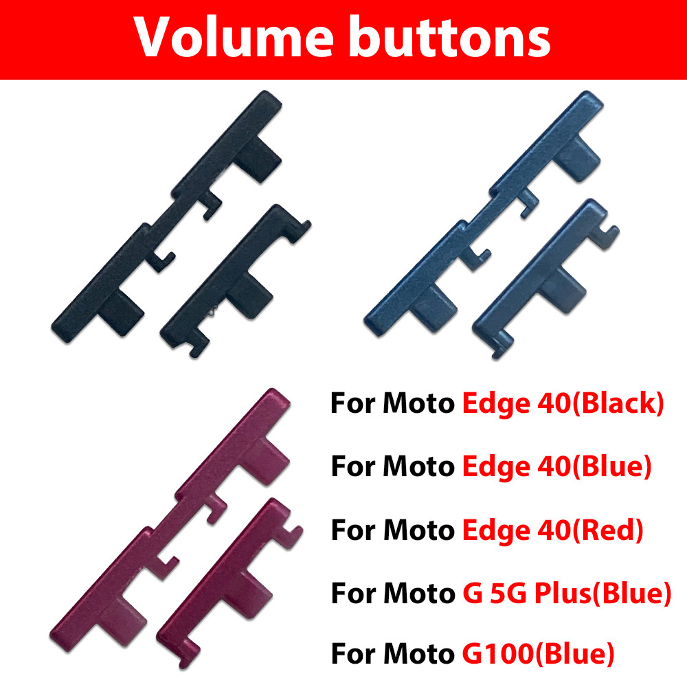 สําหรับ Moto E13 E14 E32 Edge 40 G 5G Plus Mute Switch ON OFF ด้านข้าง Key ปุ่มปรับระดับเสียงอะไหล่