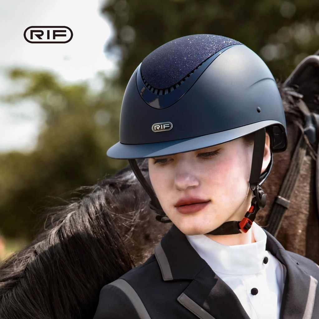 RIF Equestrian helmet, knight helmet, horse riding equipment, glitter version, children's horse ridi