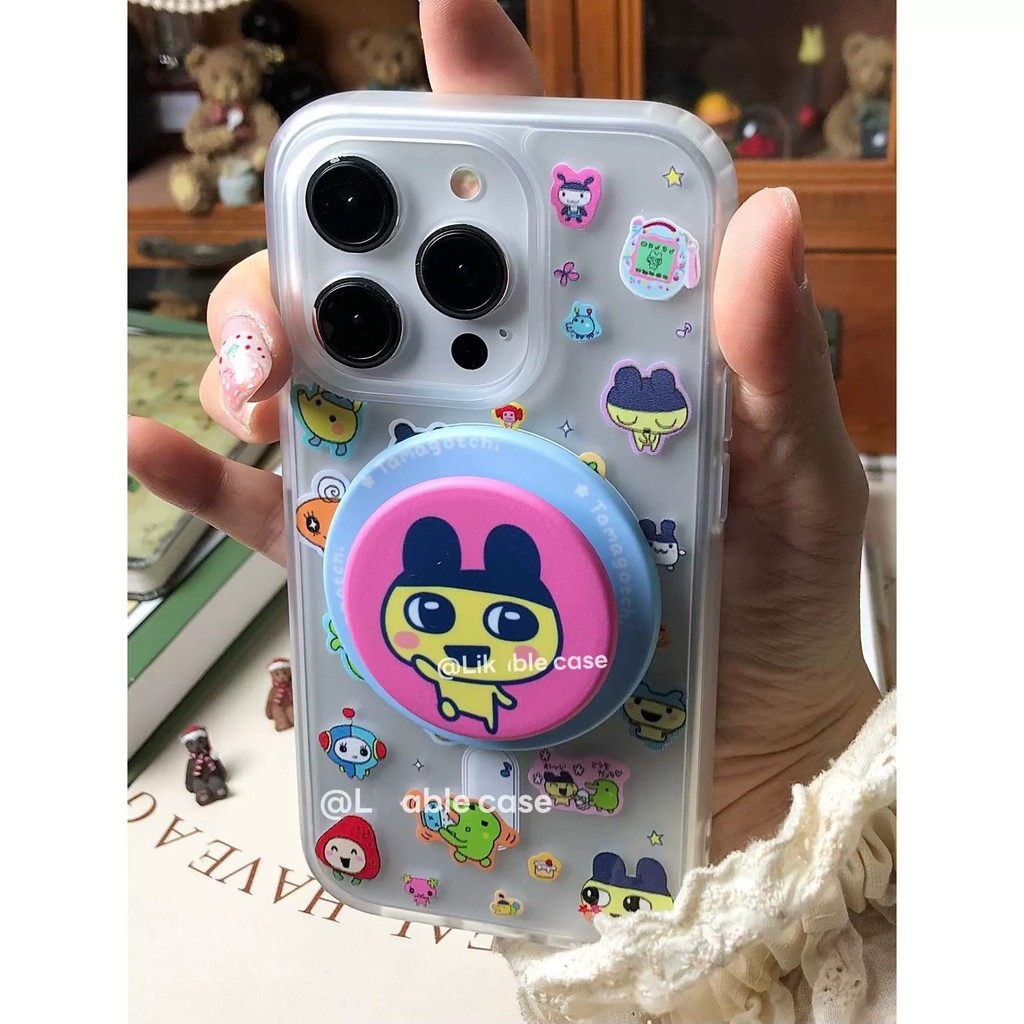 เคส samsung a54 5g เคส samsung a55 5g วงเล็บแม่เหล็กการ์ตูนกึ่งโปร่งใสเหมาะสําหรับ Samsung S25/S24ul