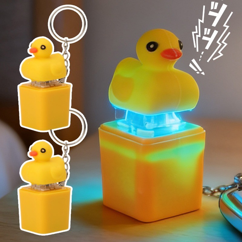 จี้เป็ดสีเหลืองปุ่มเสียงของเล่น-ถาม-สไตล์รักษาภาวะซึมเศร้าของเล่น-กระเป๋าเป้สะพายหลังพวงกุญแจ-ความเครียดบรรเทาสนุก ข้อเสนอ พวงกุญแจ