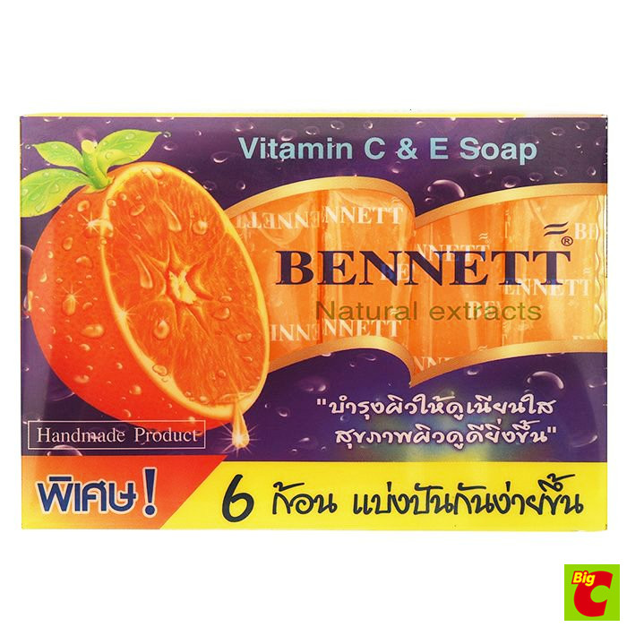 เบนเนท สบู่วิตามินซี แอนด์ อี 25 ก.x 6 ก้อน