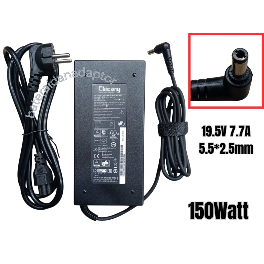 ต้นฉบับ CHICONY ADAPTER MSI GT680-057AU WS60 2OJ GS70 A15-150P1A / 19.5V 7.7A (5.5*2.5MM) 150W