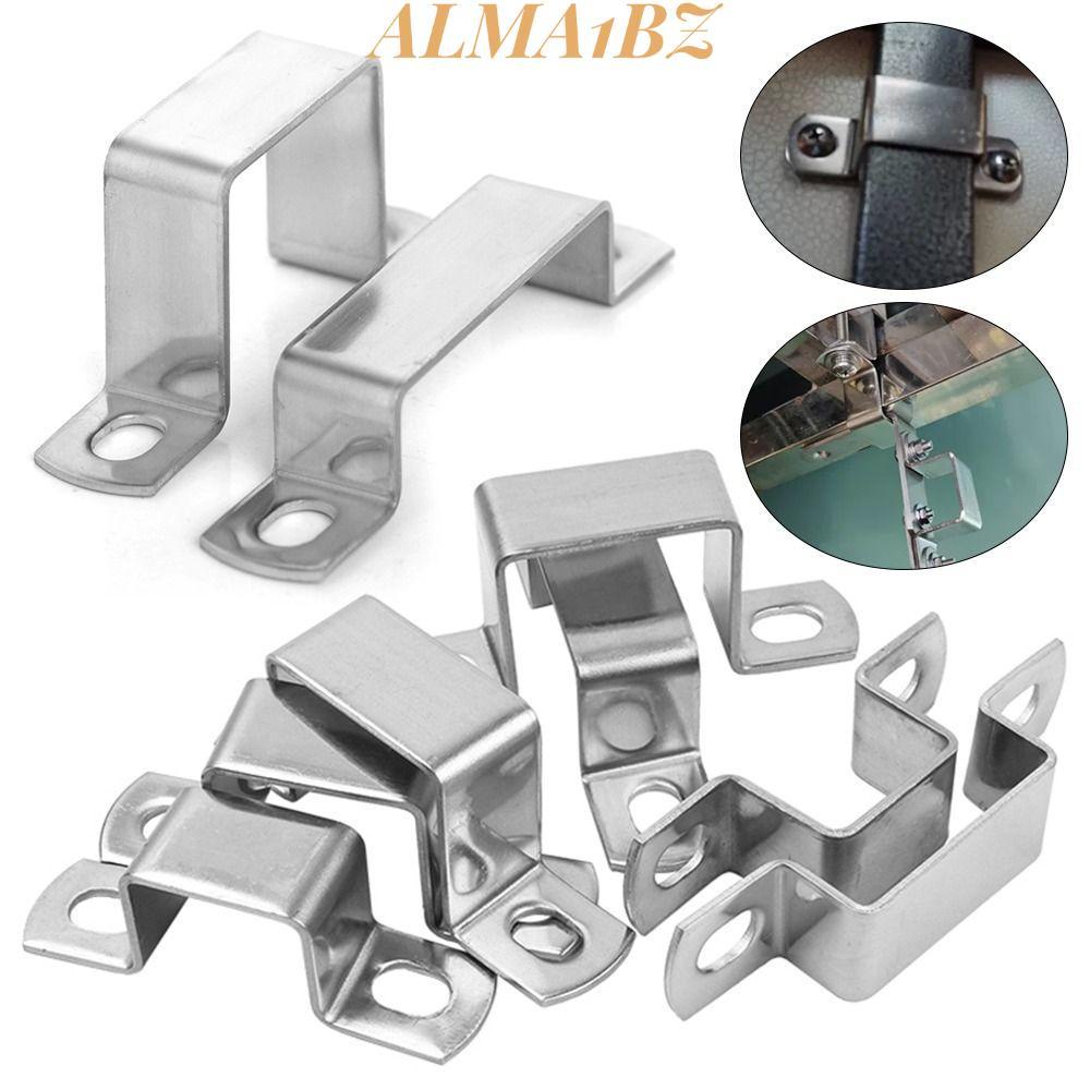 ALMA1BZ แคลมป์ท่อ Horseback, Fastening Buckles ประปากระชับ Ohm Tube Card, Thicken 304 สแตนเลส M-รูป 