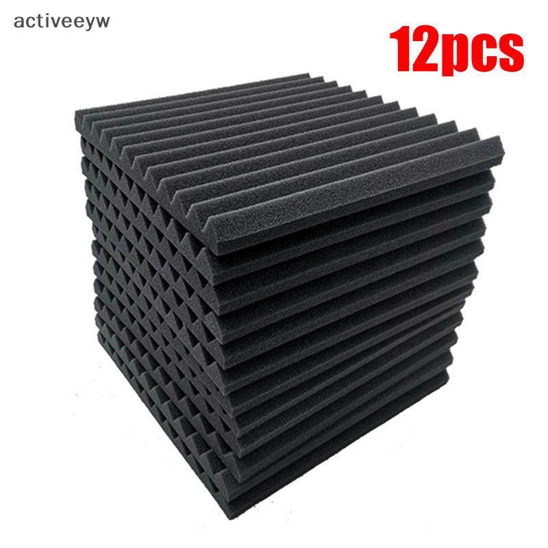 Activeeyw] 12 ชิ้น Soundproofing Foam Studio Acoustic Panels Absorption Treatment Panel ใหม่