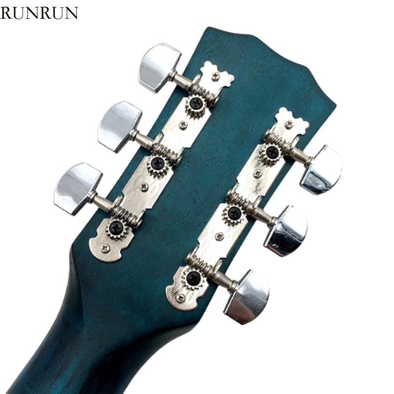 RUN กีตาร์ลูกบิดคีย์สําหรับกีตาร์ไฟฟ้าอะคูสติก 3L + 3R กีตาร์ String Tuning หมุดกีตาร์ String Tuner 