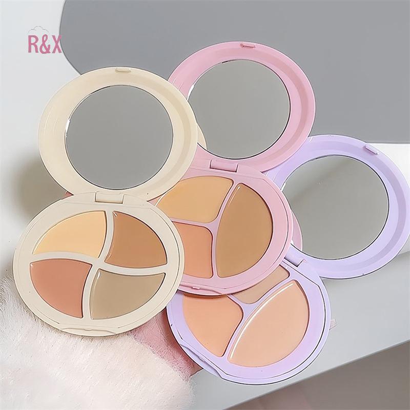 R&X DIKALU 3 สีคอนซีลเลอร์ Palette Long Lasting Cover Dark Circles สิวรูขุมขนครีม Shading High Moist