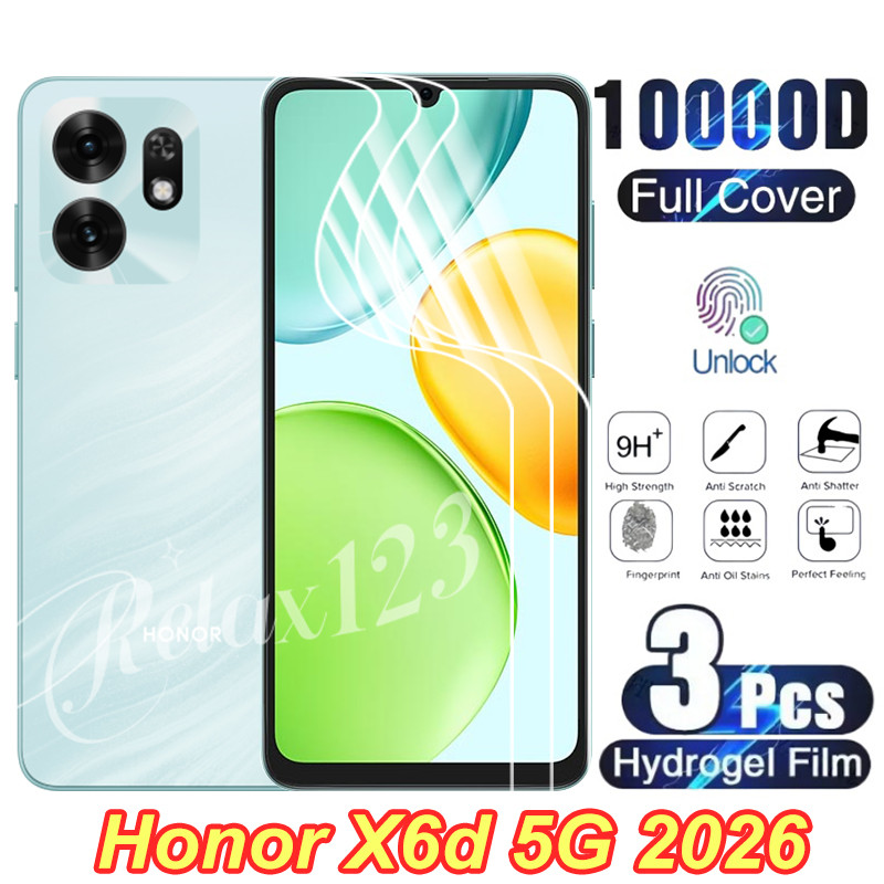 สําหรับ Honor X6d 5G HD Hydrogel ฟิล์มป้องกันหน้าจอ 1/2/3 ชิ้นสําหรับ Honor X6D HONOR X6d X6A A6B A6