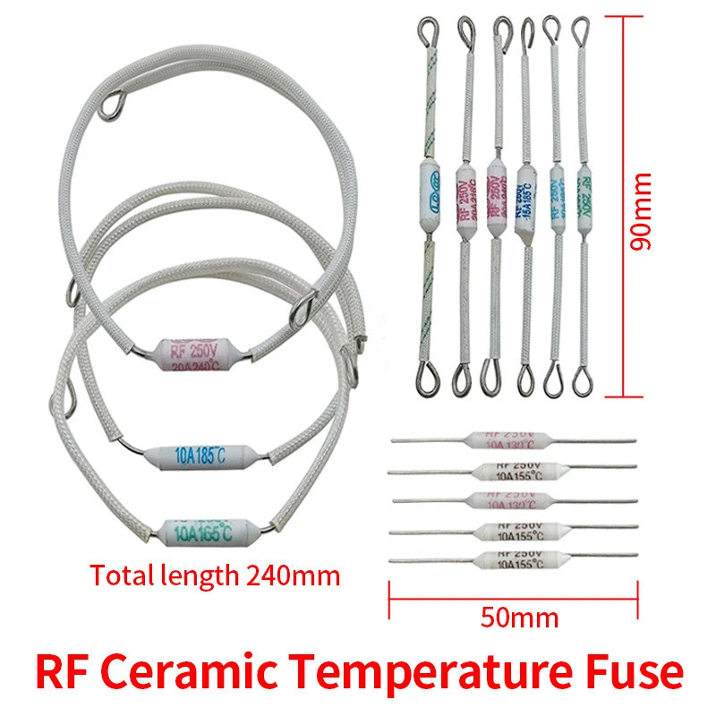5PCS/10PCS RF 10A/130C/155C/165C/185C 15A/20A/185C 20A/216C/240C หม้อหุงข้าวเซรามิคความร้อนฟิวส์ Cut