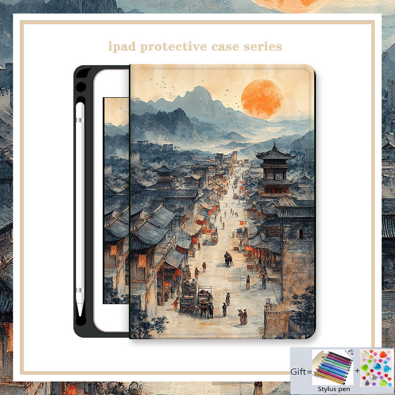 สำหรับ IPAD AIR 8 7 6 5 4 3 1 กรณี 2gen A19 pro 11 M2 M3 M4 M5 mini6 mini A17pro 10.9 10.2 A16 12.9 กรณี 13 นิ้ว iPad5 ipad6 ipad7 ipad8 ipad9 ipad 10 A16 A18 ipad12 Air11 AIR13 PRO 12.9 11 กรณีที่มีปากกาช่อง 360 ° หมุนขานฝาครอบคลุมป้องกันการตกเปลือกแบน ราคา ถูกที่สุด ดีลบีเคเค