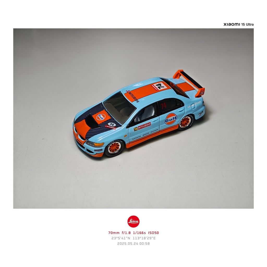 Johnny Lightning Johnny Lightning 1/64 Mitsubishi EVO GULF Gulf Petroleum MIJO Limited รถโลหะผสมรุ่น
