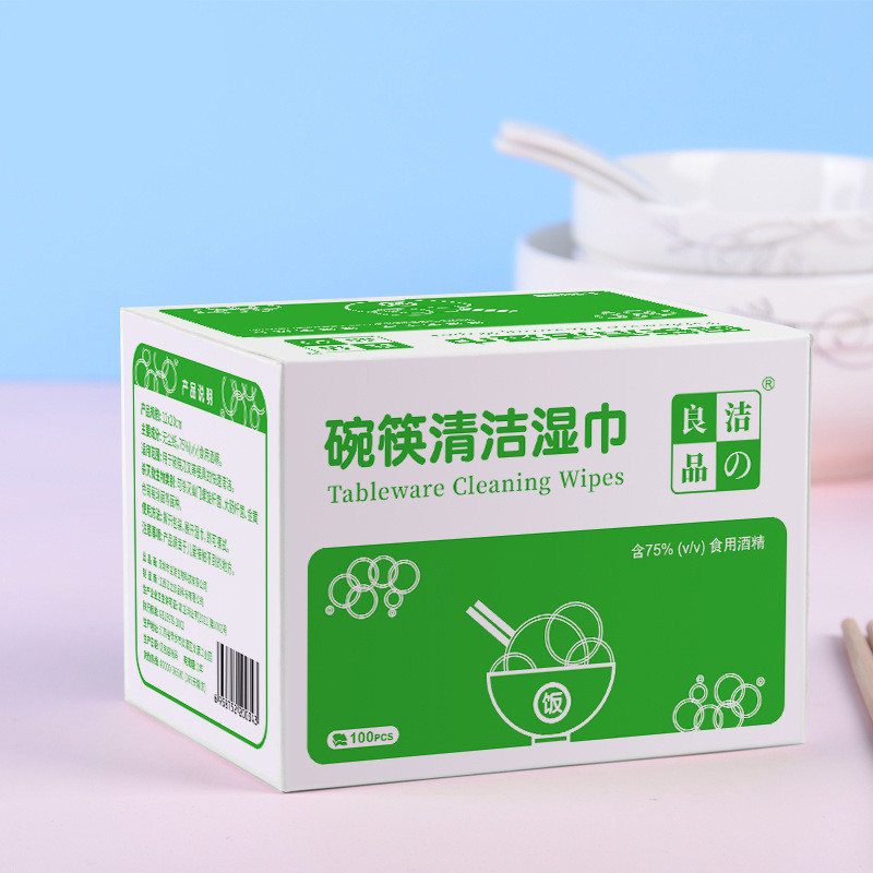 Hot Sale#Clean Quality Products Kitchen Tableware Alcohol Disinfectant Wet Wipes Disposable Restaura