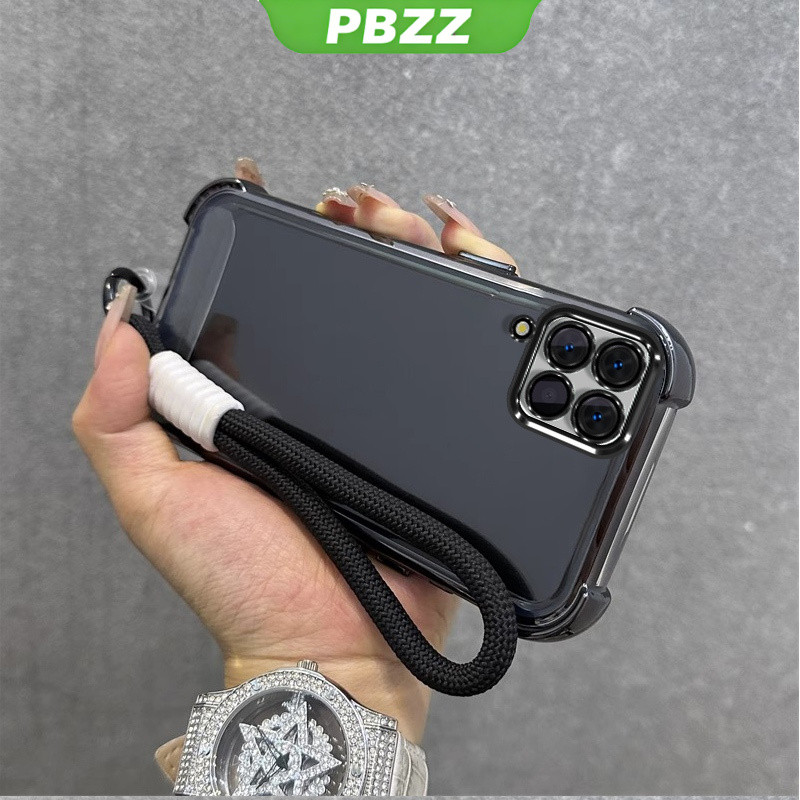 PBZZ เคสสําหรับSAMSUNG a12 m12 A22 5g Samsung A22 4Gเคสโทรศัพท์Softcaseซิลิโคนกันกระแทกออกแบบใหม่แม่เหล็กใสพร้อมเชือกเส้นเล็กสําหรับสาวTKDTGSBS01