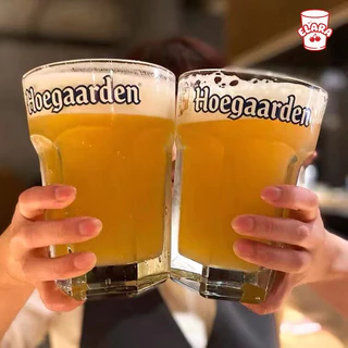 แก้วเบียร์รูปหกเหลี่ยม Hoegaarden 470/840ml | แก้วเบียร์ ปลอดสารตะกั่ว เหมาะบาร์ งานปาร์ตี้ ครอบครัว