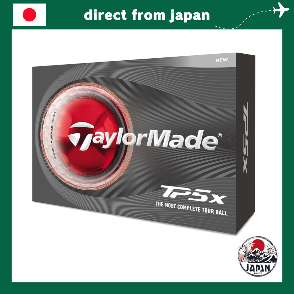 TaylorMade TP5x 2026 Premium 5-Layer Tour Golf Balls – Cast Urethane Cover, 12 Pack