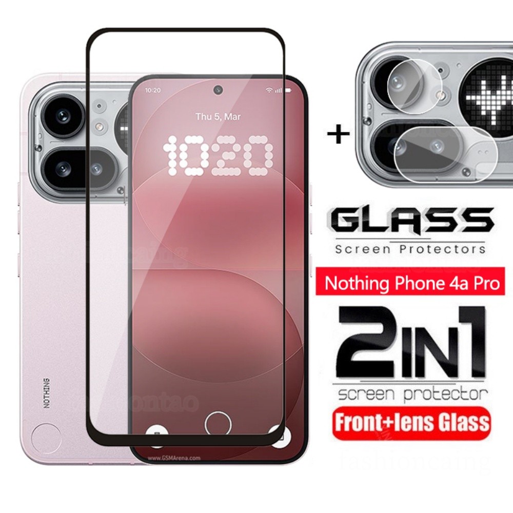 2 in 1 หน้าจอกระจกนิรภัย Protector คลุมทั้งหมดด้านหน้าฟิล์มสําหรับ Nothing โทรศัพท์ 4A 4 A Pro 4APro