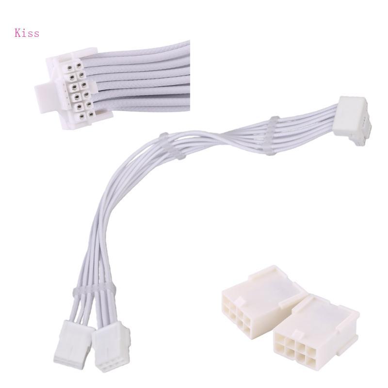 Kiss Sturdy 2x 8Pin หญิง PCIE 5 0 12 + 4 16Pin สายการ์ดวิดีโอสําหรับ RTX4000 RTX40