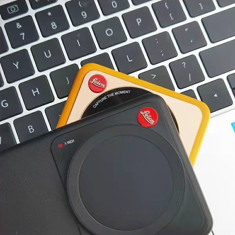 New Product#Lycra logo logo Lycra LEICA Red silver Metal Sticker for Leica Phone, Camera Decoration 