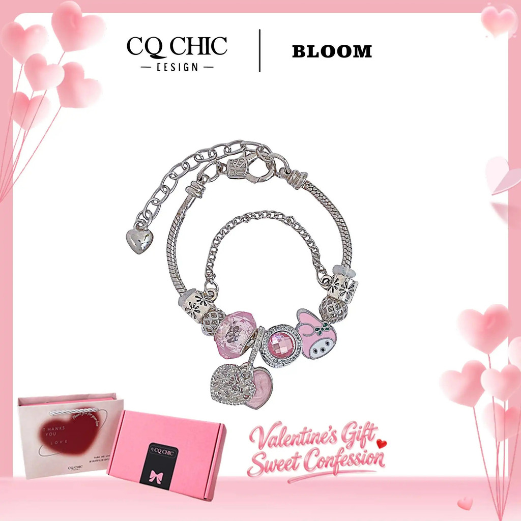 【5056】สร้อยข้อมือแฮนด์เมดแบบ CQ CHIC สำหรับเป็นของขวัญให้แฟนและคู่รัก ออกแบบพิเศษด้วยลายมือ ส่งมอบคว