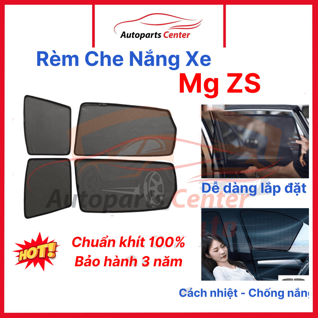 Magnetic Sun Shades สําหรับ MG ZS 2021-2022-2023-2024 ชุด Autoparts 4 แผง