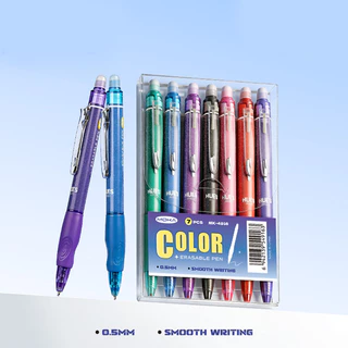 ❤ปากกาเจล 7 สี ดีไซน์เรียบง่าย กดลื่น ลบได้ ชุดปากกาสารพัดประโยชน์ เหมาะสำหรับการเขียนและวาดภาพ บรรจุ 7 ด้าม/กล่อง