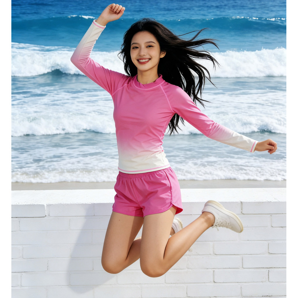 ขายดี พร้อมส่ง M-4XL  ชุดว่ายน้ำผู้หญิง ชุดว่ายน้ำ แบบ 2 ชิ้น   ทรงสปอร์ต ทรงสวย 🌤กันUV 31516